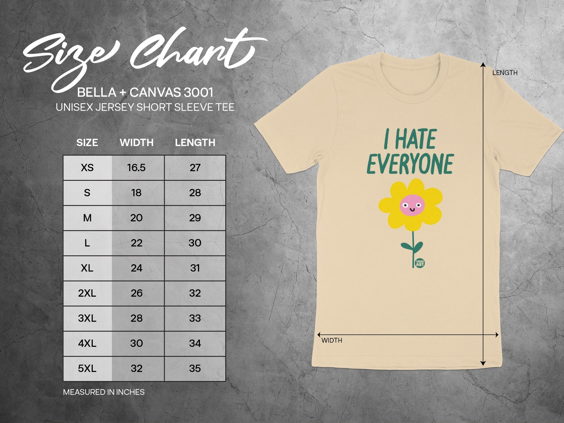 I Hate Everyone Cute Smiling Flower Tee