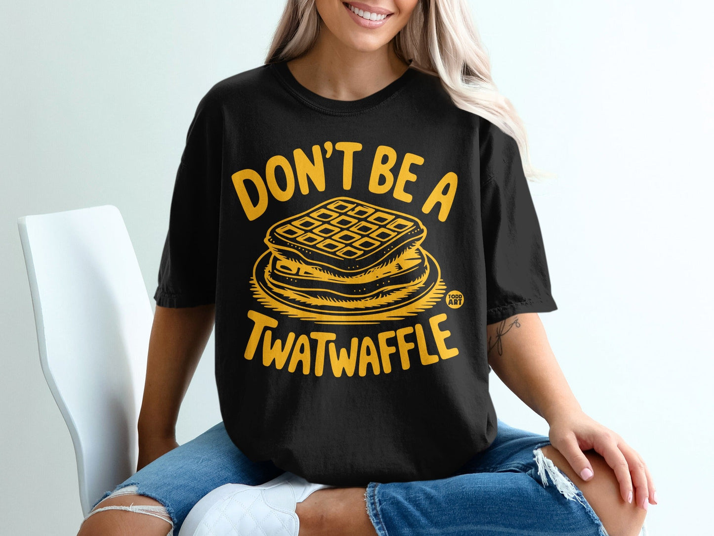 Don't Be a Twatwaffle Funny Graphic Tee Shirt