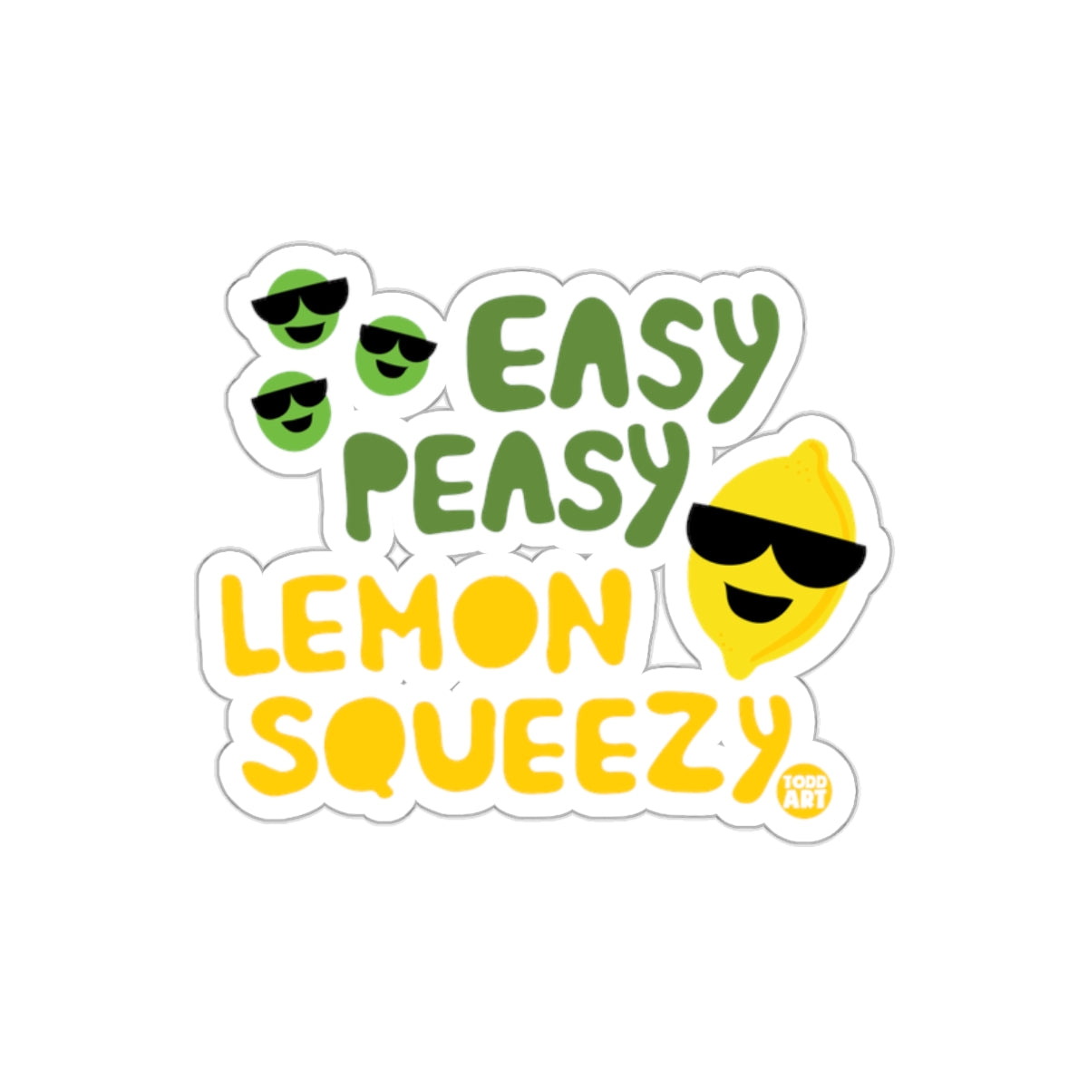 Easy Peasy Lemon Squeezy Fun Sticker Design