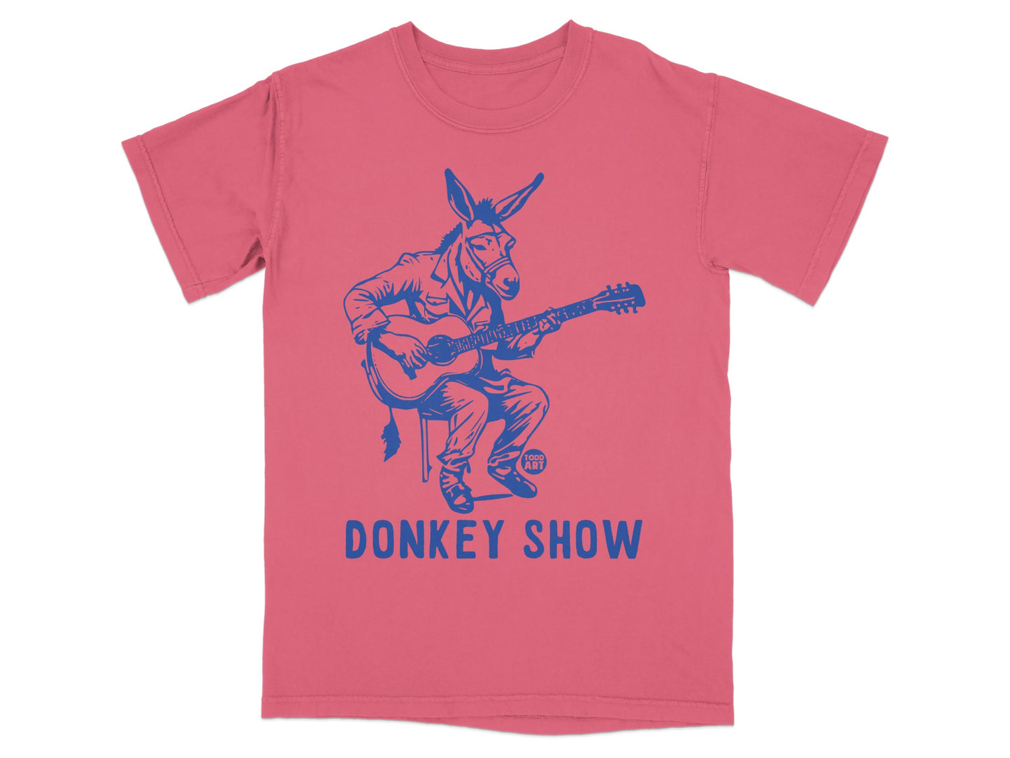 Donkey Show Guitarist Graphic Pink T-Shirt