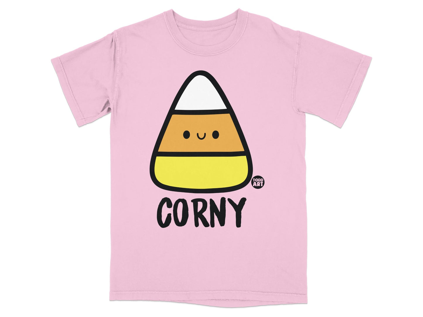 Cute Pink Corny Candy Graphic Short Sleeve T-shirt