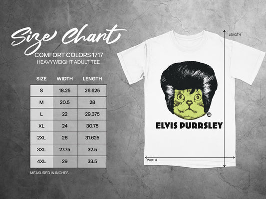 Elvis Purrsley Graphic Heavyweight Adult Tee