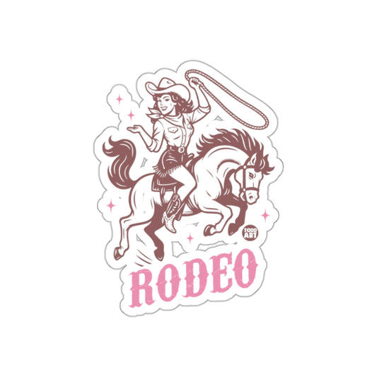 Retro Cowgirl Rodeo Sticker Vintage Western Design