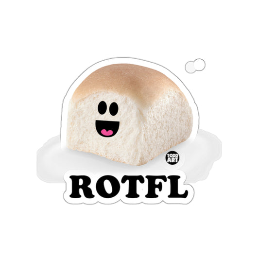 ROTFL Bread with Happy Face Sticker Funny Decal Art