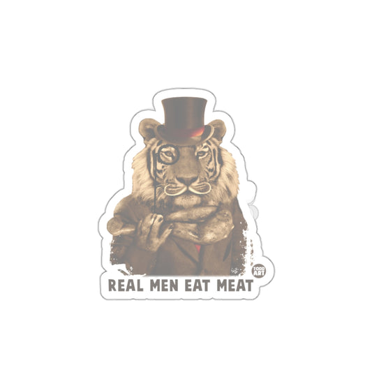 Real Men Eat Meat Sophisticated Tiger Design Sticker