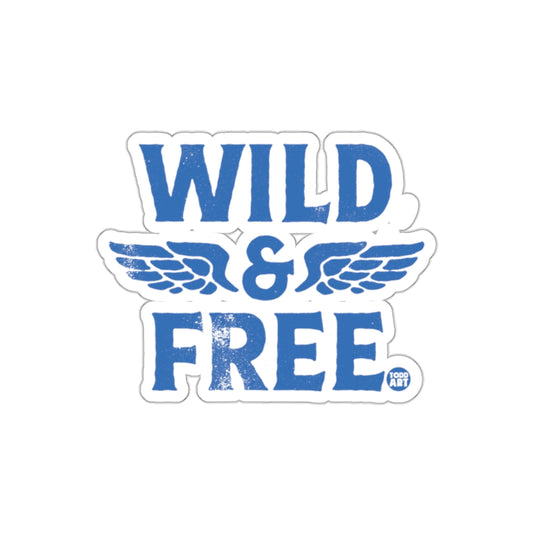 Wild & Free Blue Wings Todd Art Sticker