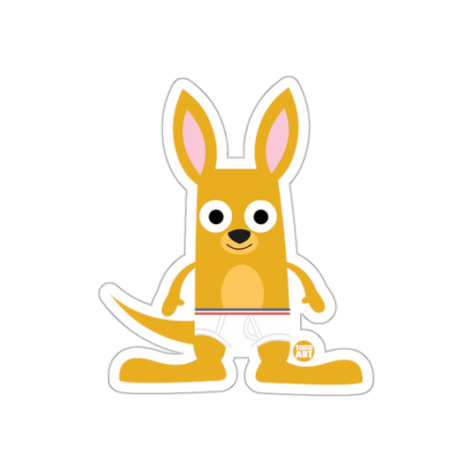 Cute Cartoon Kangaroo Character Sticker Kids Gift