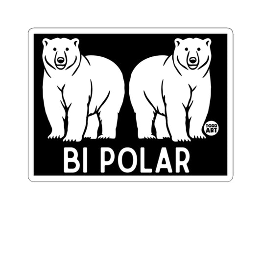 Funny Bi Polar Bear Todd Art Sticker Collection