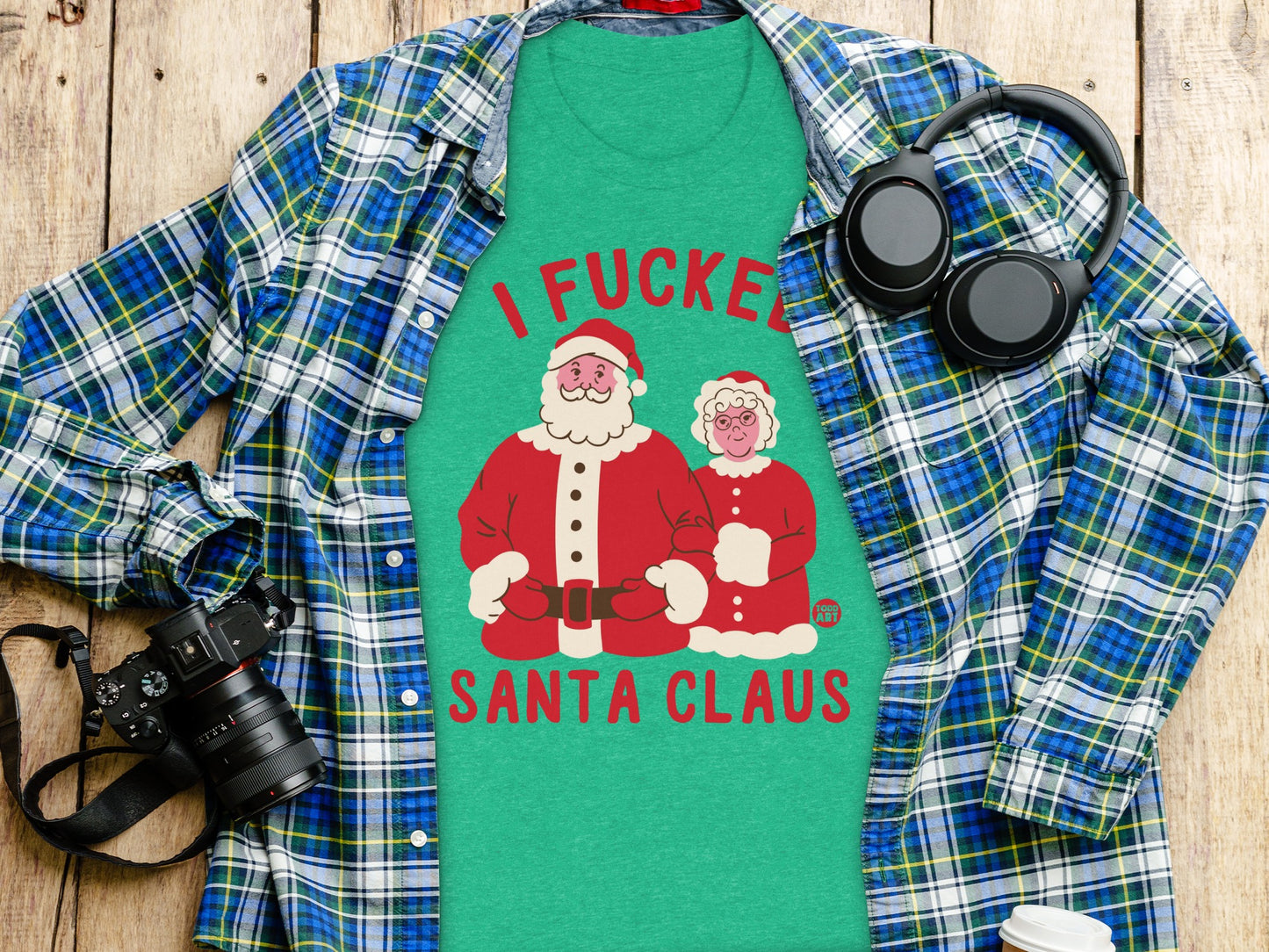 Funny Santa Claus Graphic Tee for Christmas Season