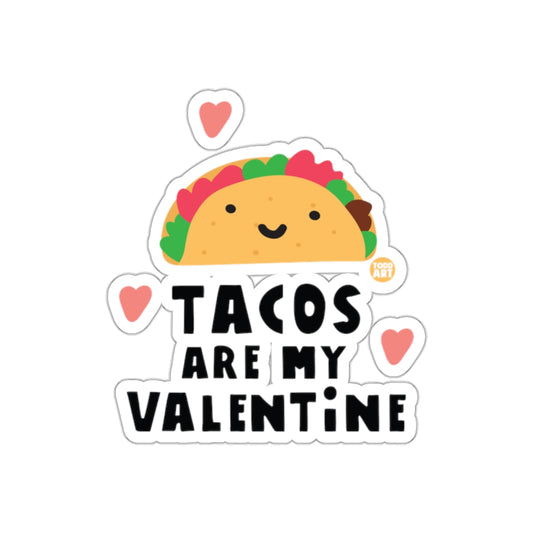 Cute Tacos Are My Valentine Heart Sticker Product