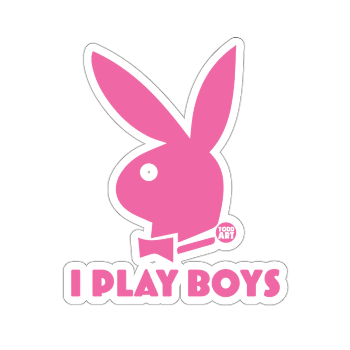Pink Playboy Bunny I PLAY BOYS TODD ART Logo 