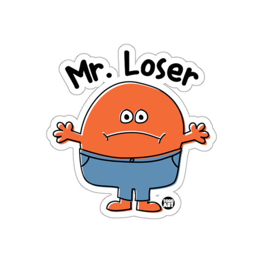 Mr. Loser Character Fun Sticker for Laptops and Guitars