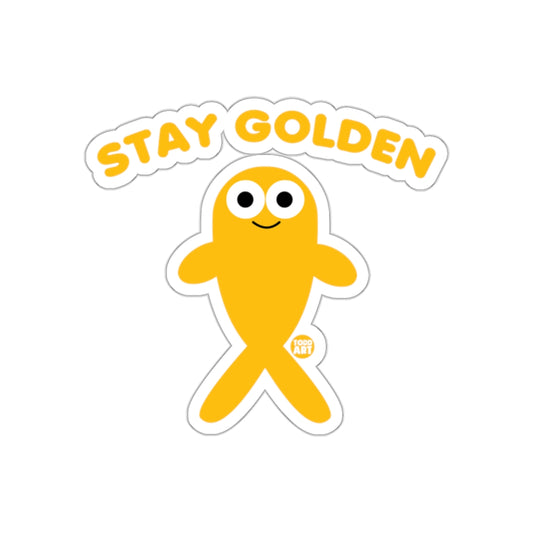Stay Golden Yellow Cartoon Character Sticker