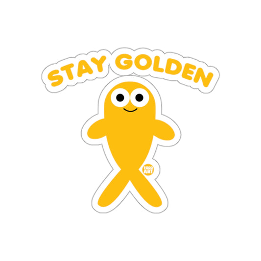 Stay Golden Yellow Cartoon Character Sticker
