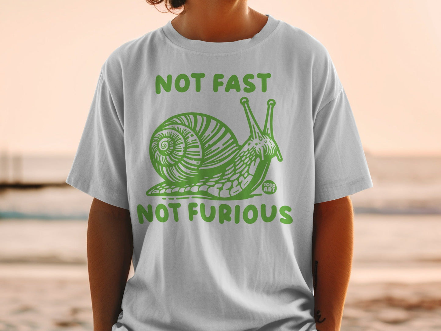 Not Fast Not Furious Snail Graphic T-shirt