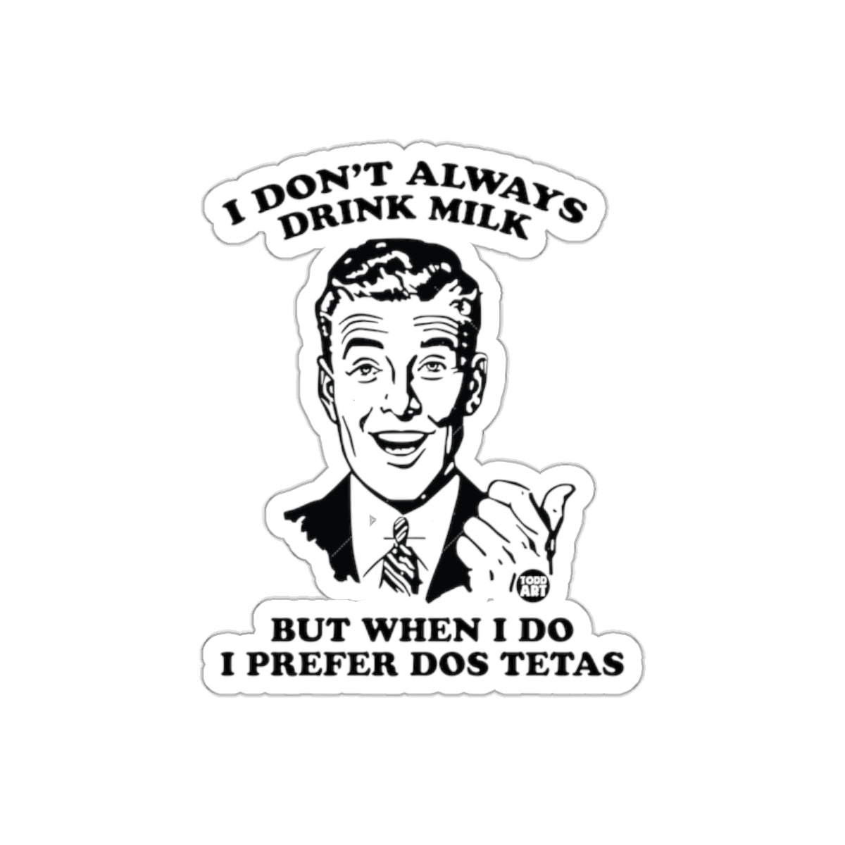 Dos Tetas Funny Meme Retro Style Art Design sticker