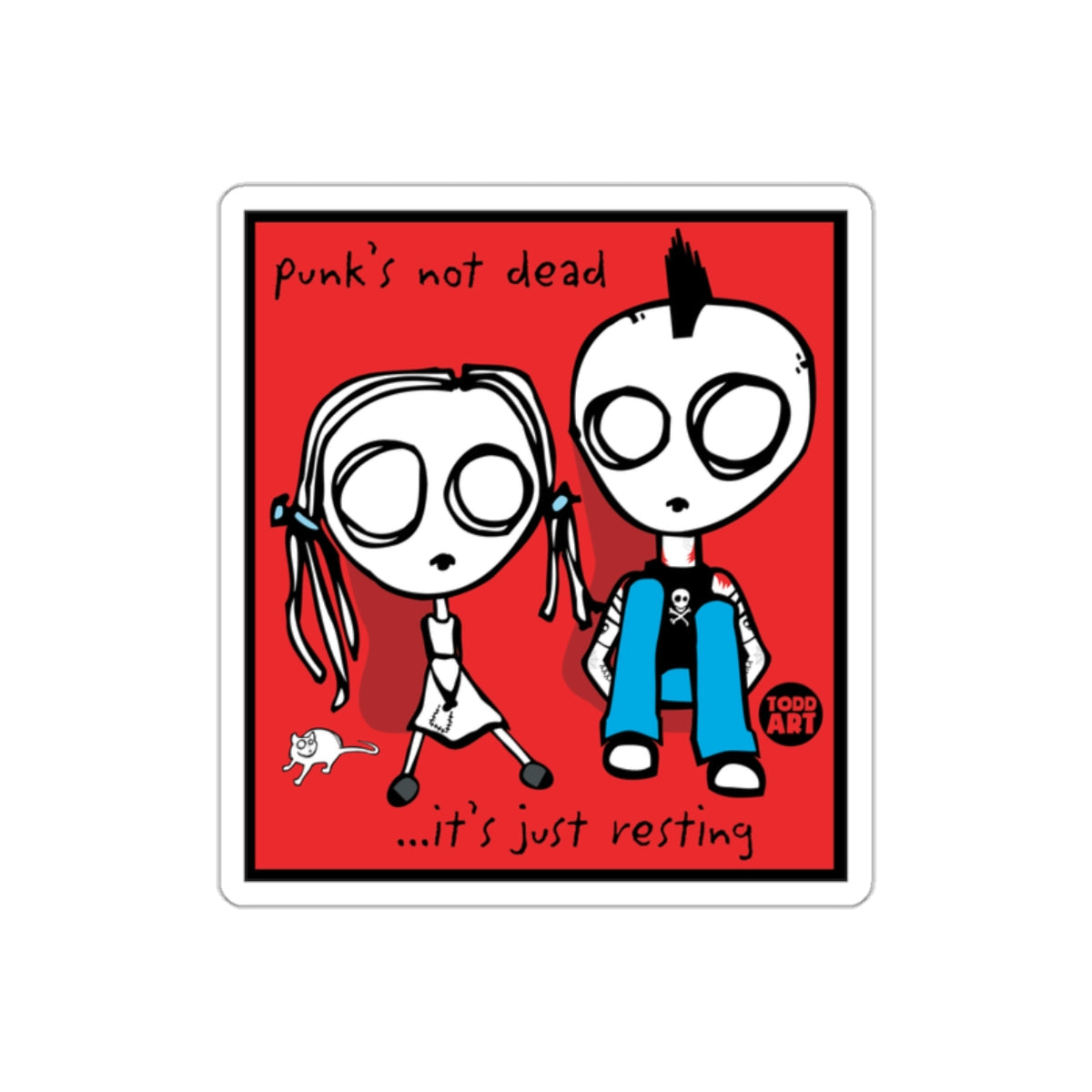 Punk's Not Dead It's Just Resting Sticker