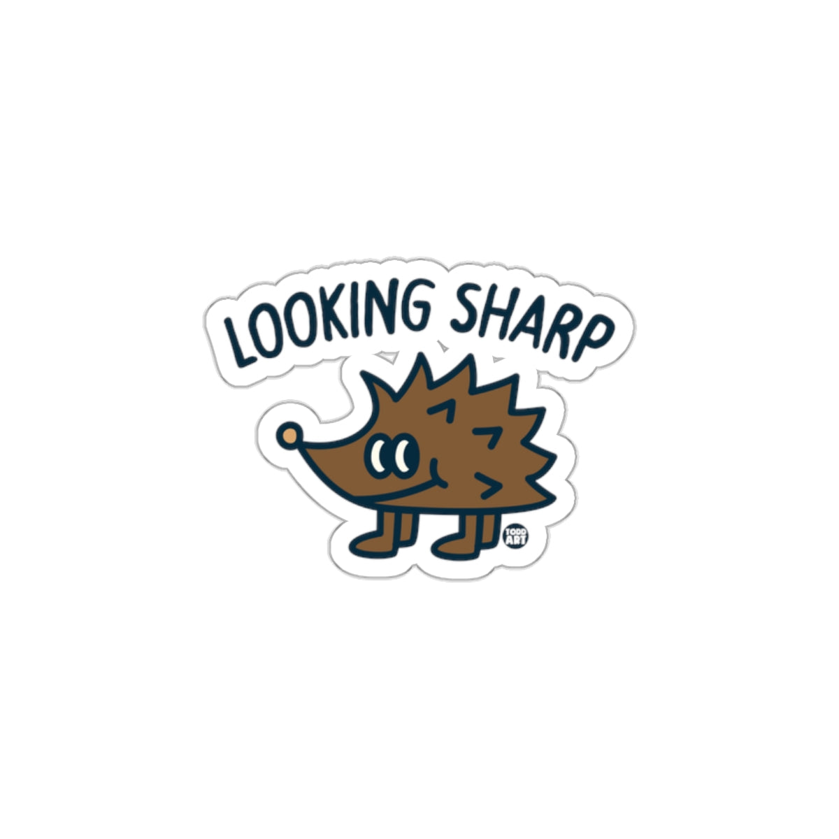 Looking Sharp Hedgehog Sticker Fun Illustrated Design