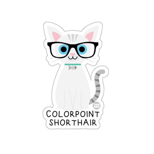 Cute Colorpoint Shorthair Cat Sticker for Decoration