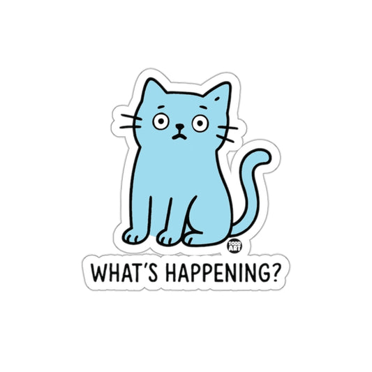 What's Happening Cat Sticker for Your Laptops and Notebooks
