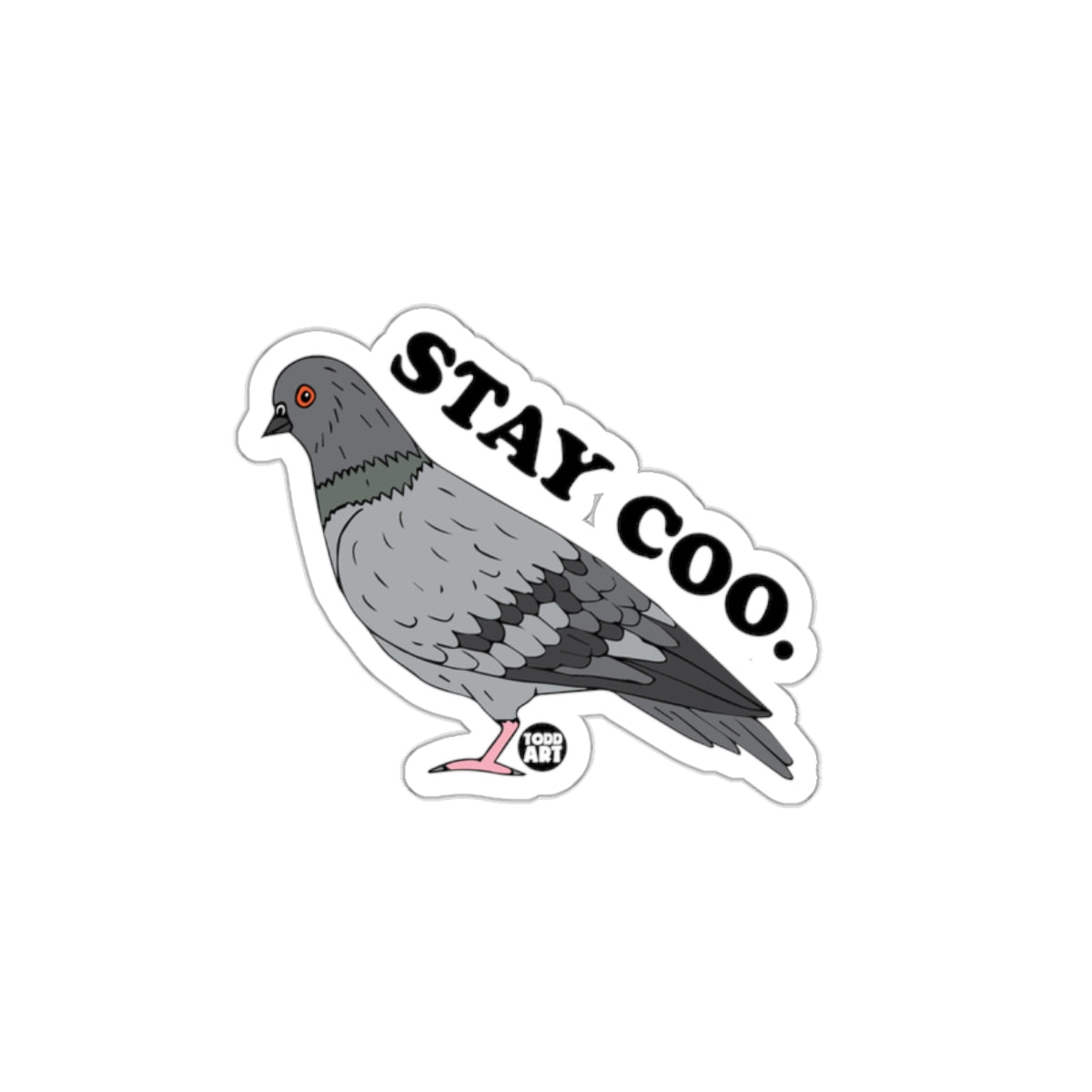 Stay Coo Pigeon Stay Coo Sticker for Laptop Water Bottle