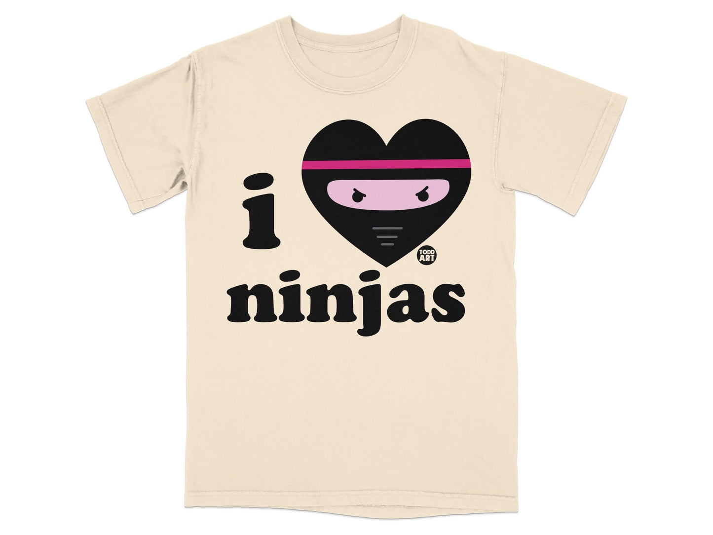 I Heart Ninjas Cool Graphic Design T-Shirt