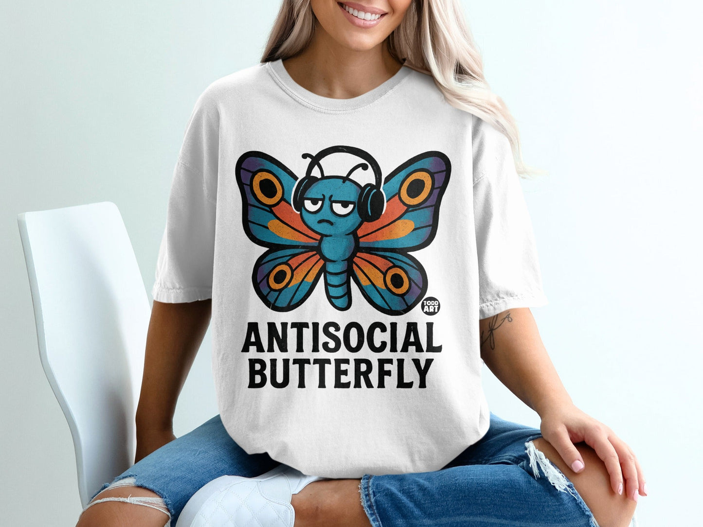 Antisocial Butterfly Graphic Tee for Unique Style
