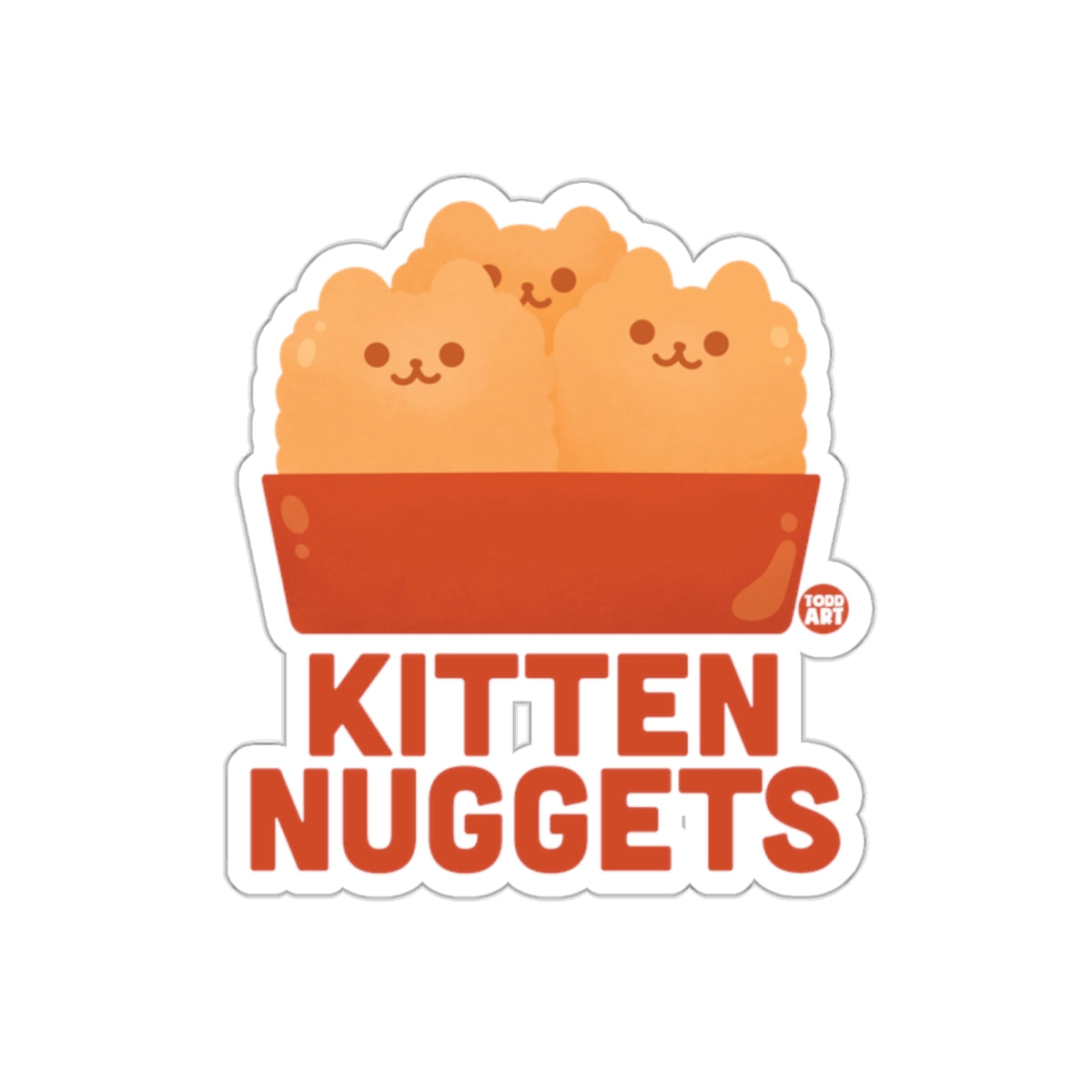 Kitten Nuggets Cute Carton Illustration Sticker