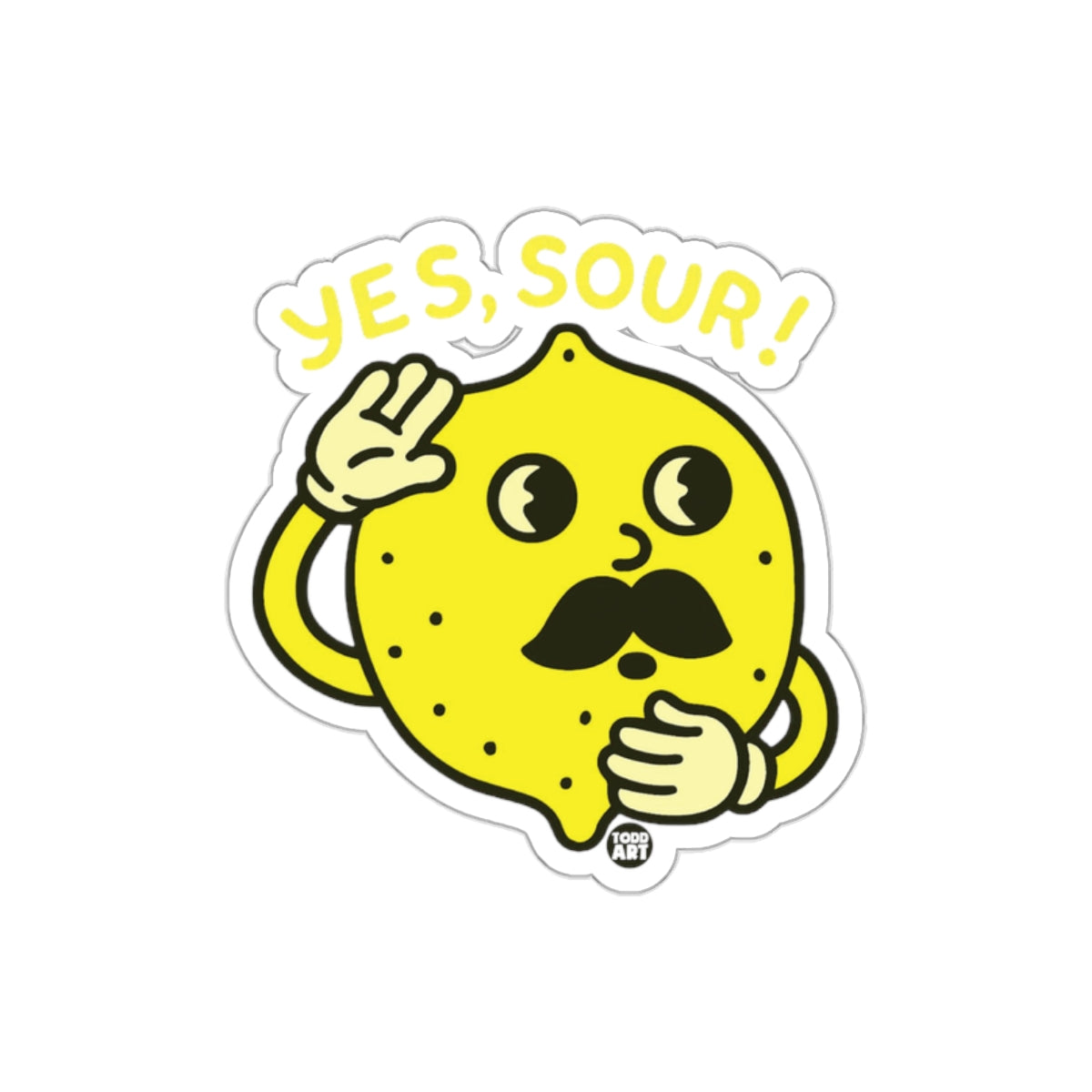 Cute Lemon Character Yes Sour Sticker Product