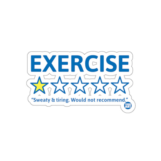 Exercise One Star Review Sticker Five Stars Design