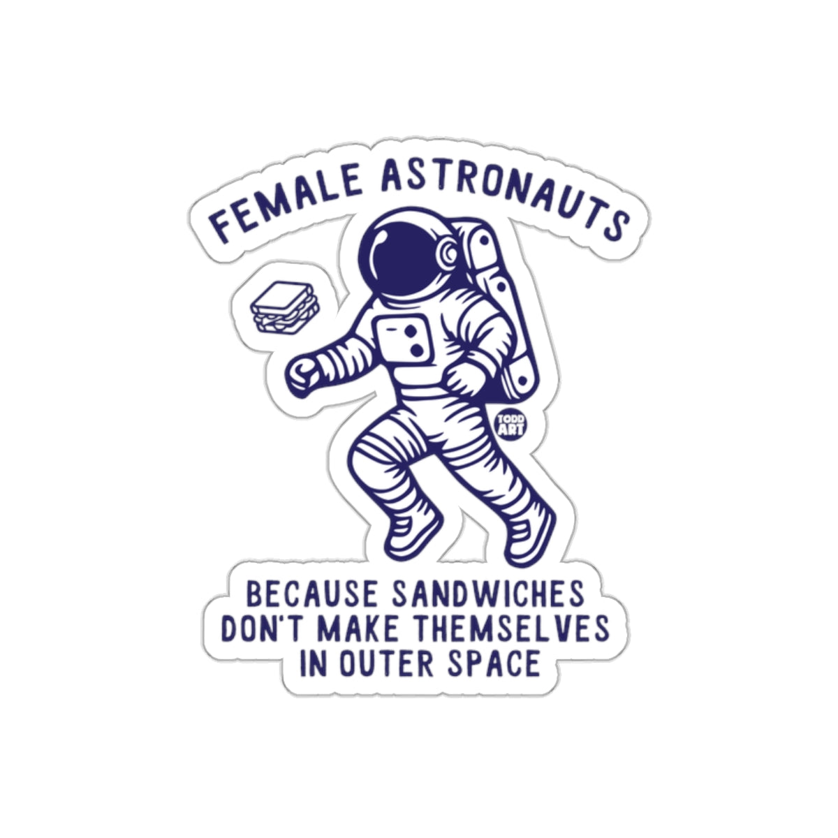 Female Astronauts Outer Space Sticker Product