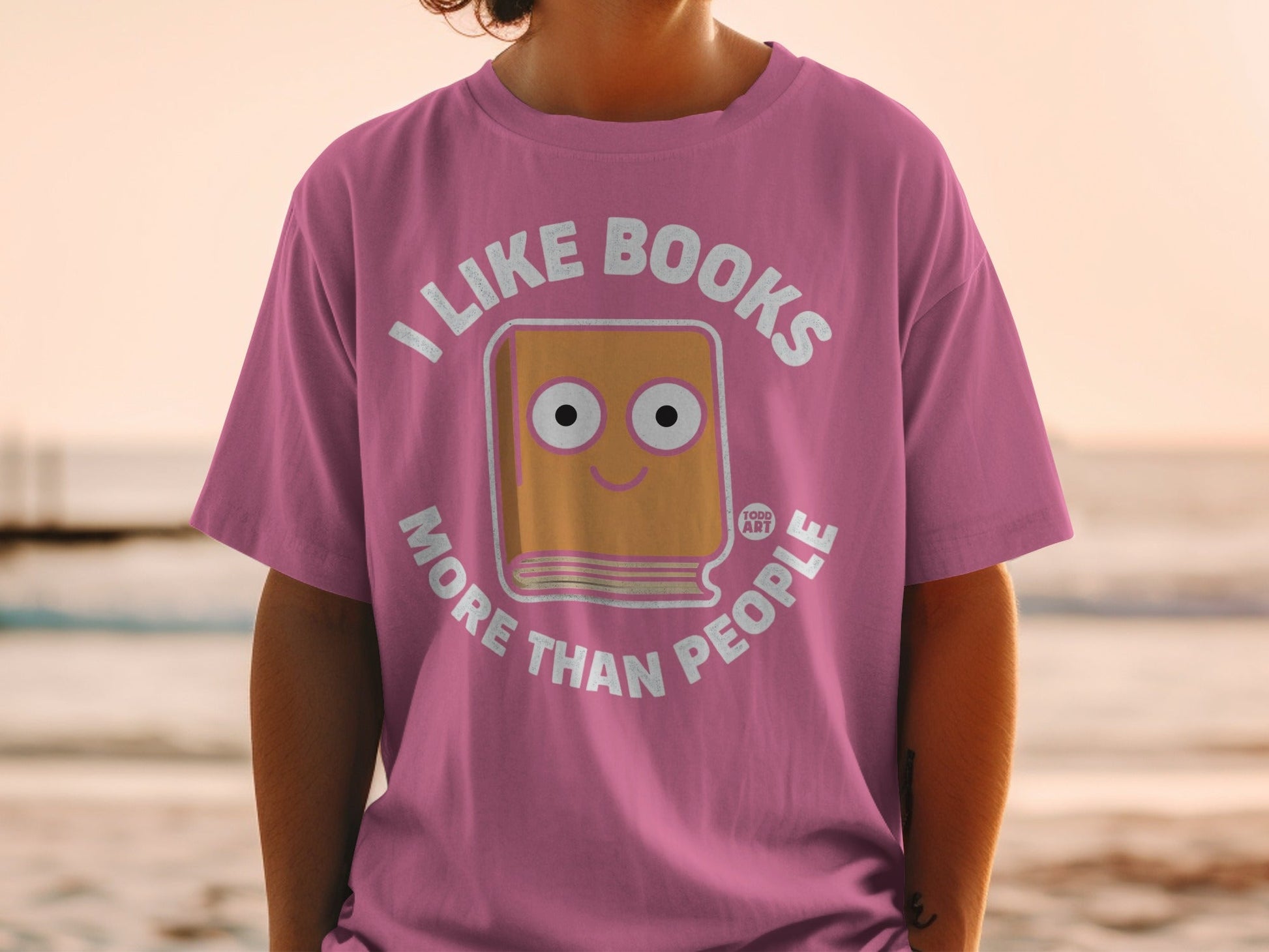 I Like Books More Than People T-Shirt for Book Lovers