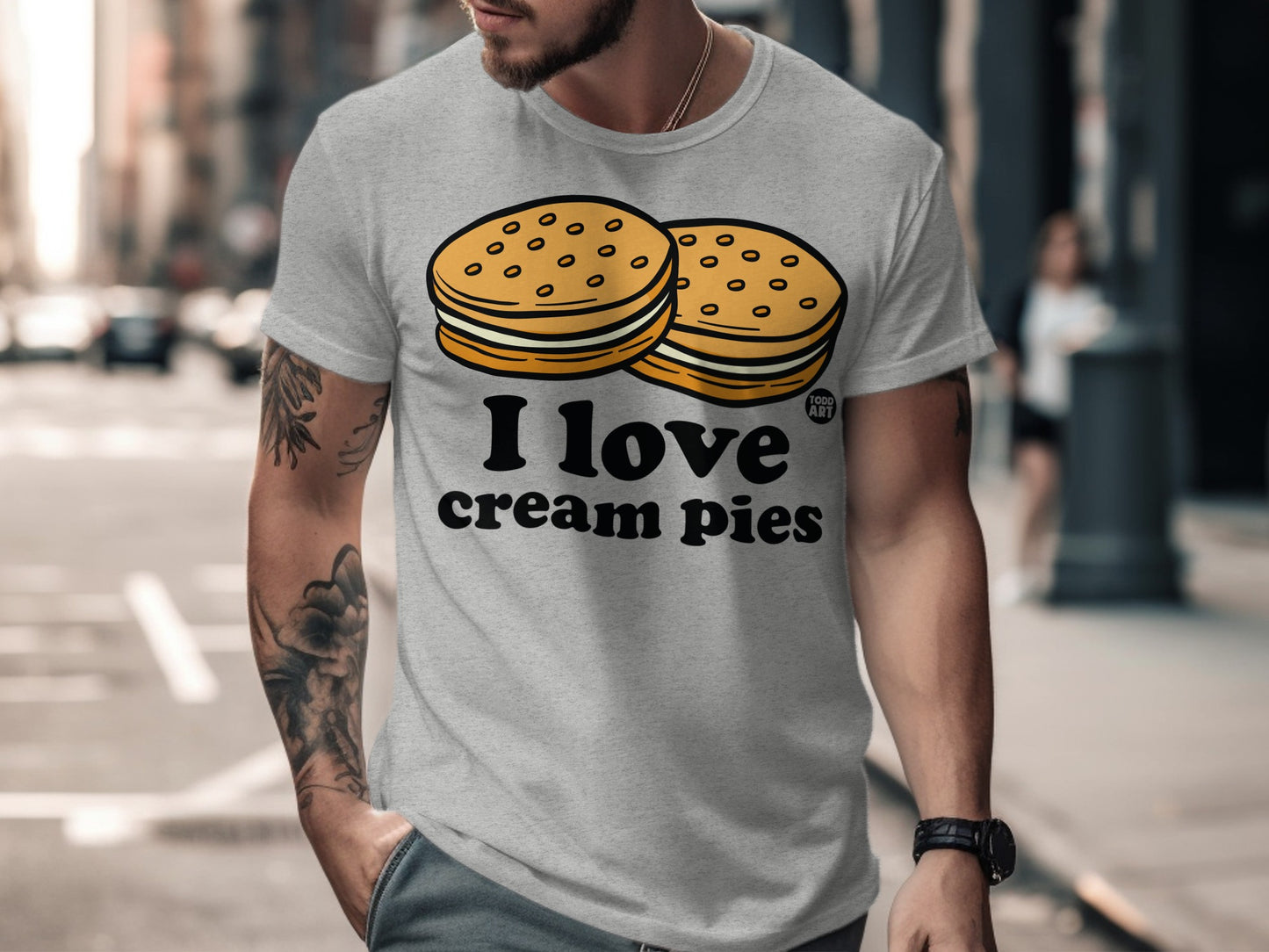 I Love Cream Pies Graphic Tee for Casual Wear