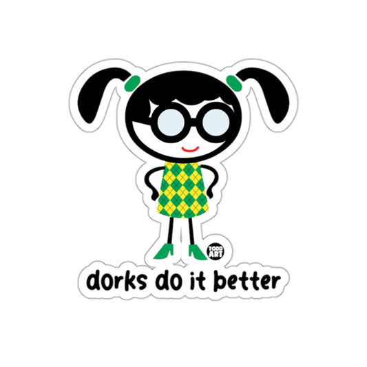 Dorks Do It Better Geeky Nerd Character Sticker