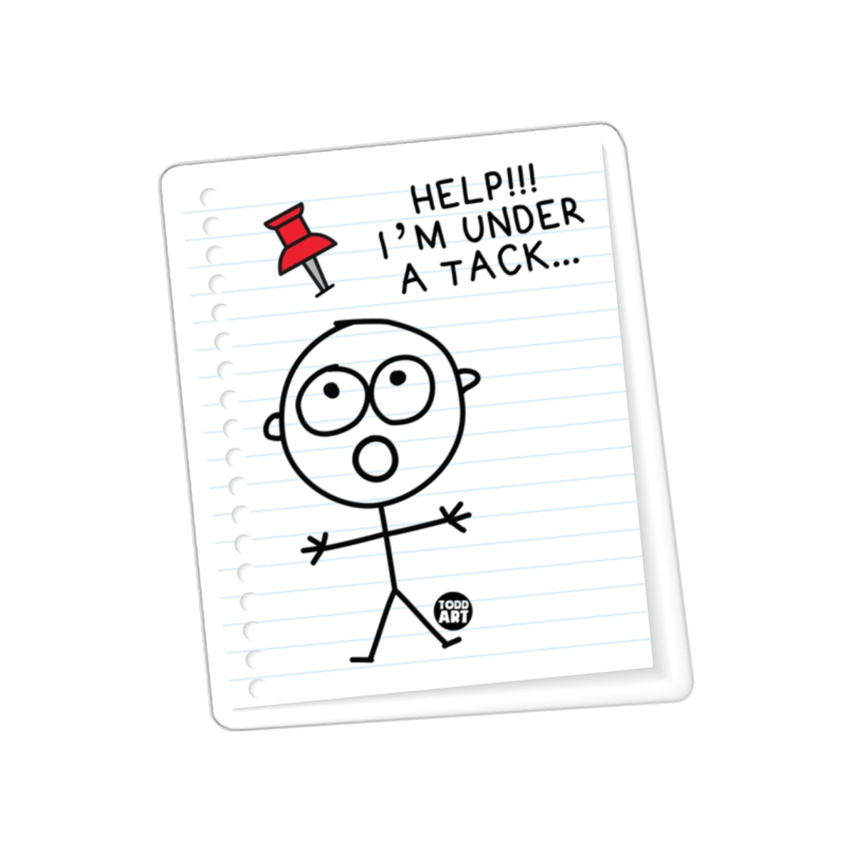 Help I'm Under A Tack Humorous Stationery Print