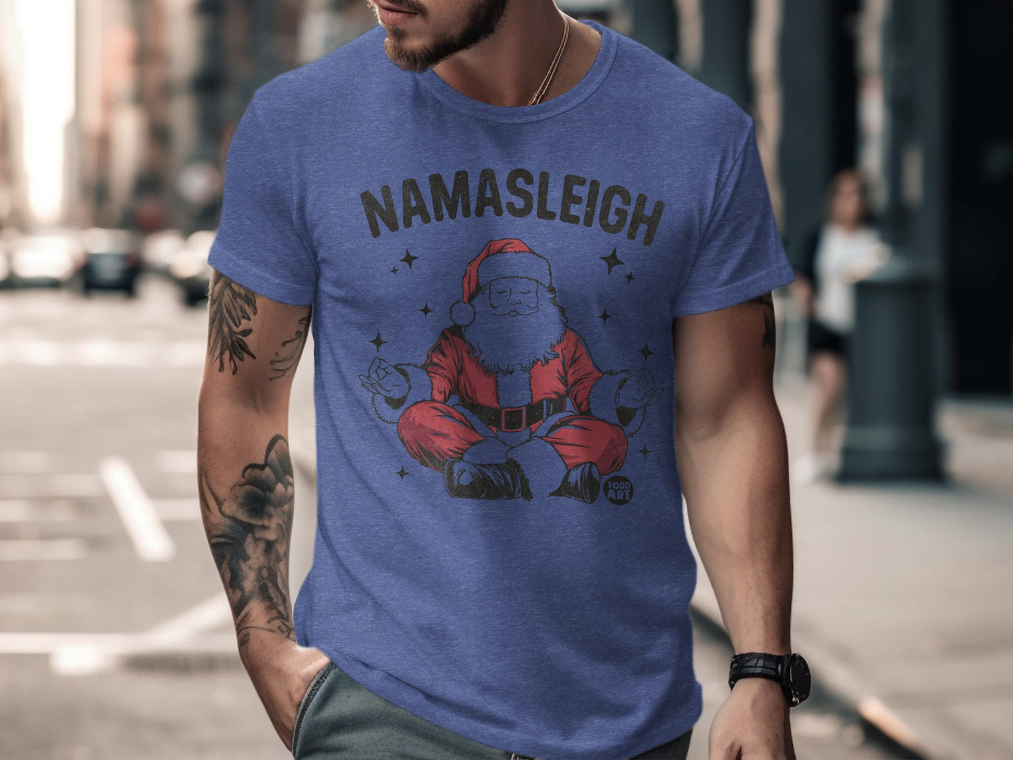 Namasleigh Santa Claus Holiday Themed Shirt product