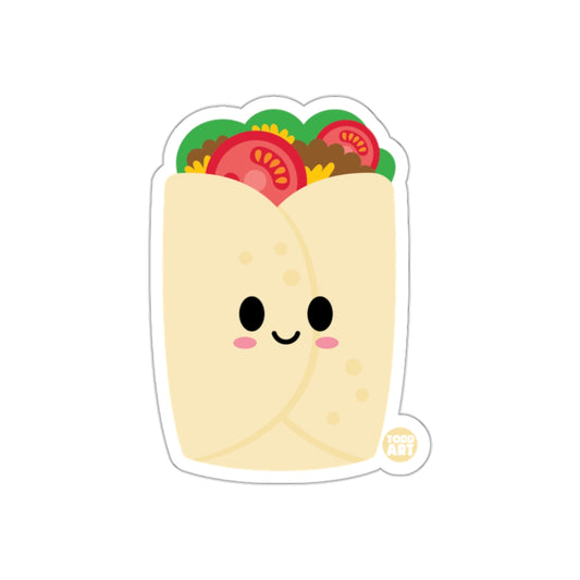 Cute Kawaii Burrito Design Sticker for Fun Decor