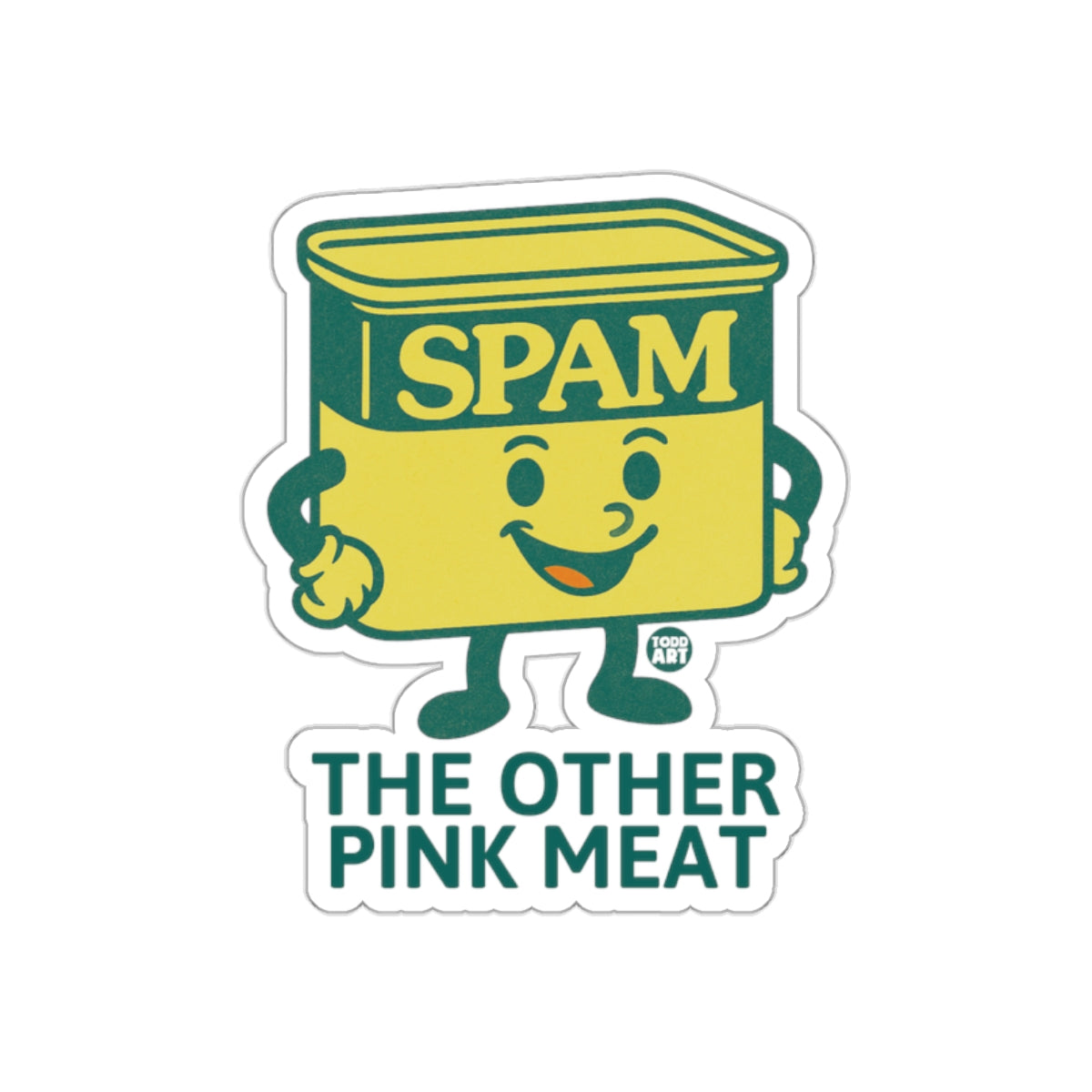 SPAM The Other Pink Meat Vintage Style Sticker