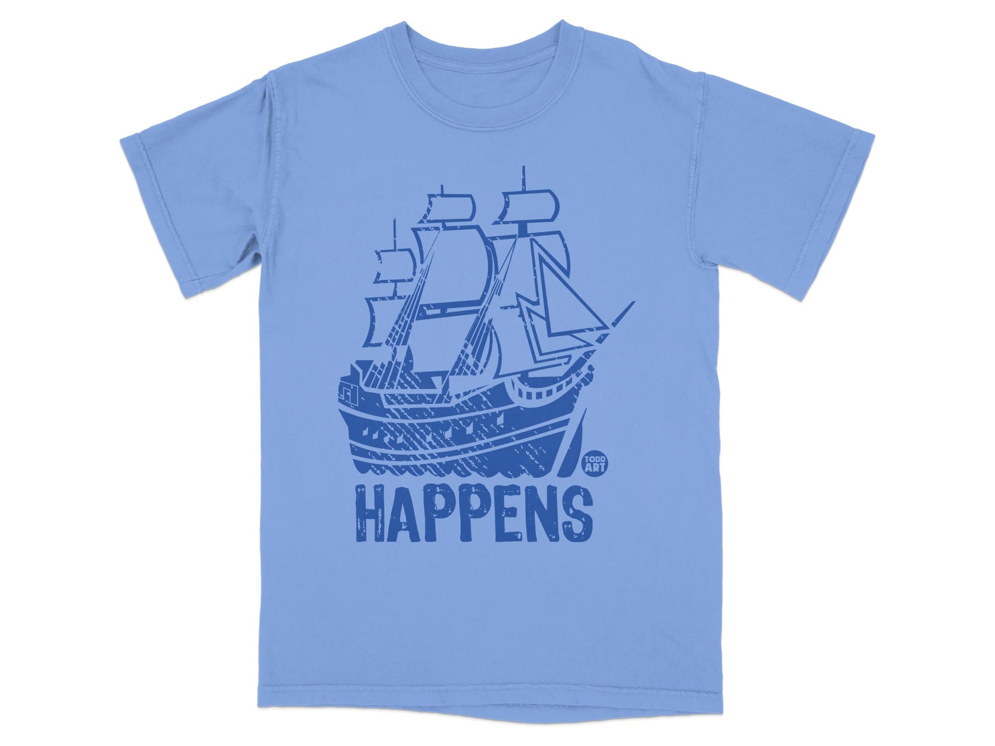 'Happens' Sailing Ship Graphic T-Shirt