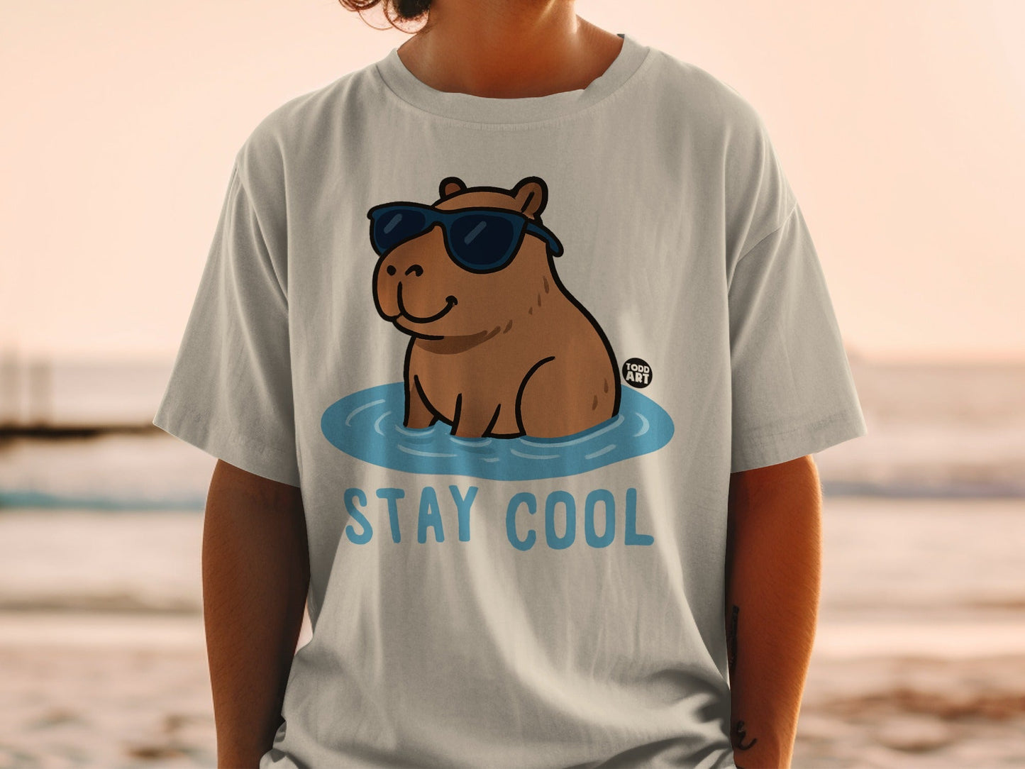 Stay Cool Cute Hippo with Sunglasses T-Shirt