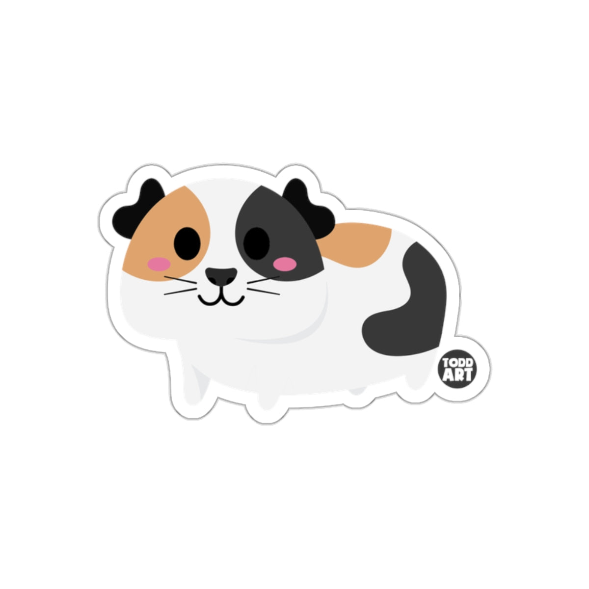 Cute Cartoon Guinea Pig Sticker for Laptop or Water Bottle