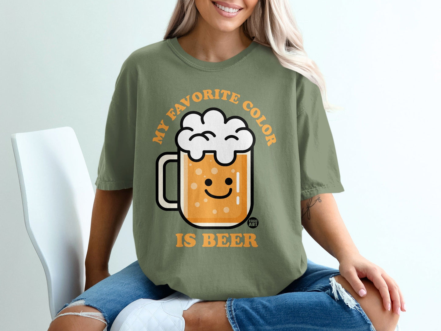 My Favorite Color Is Beer Graphic T-Shirt