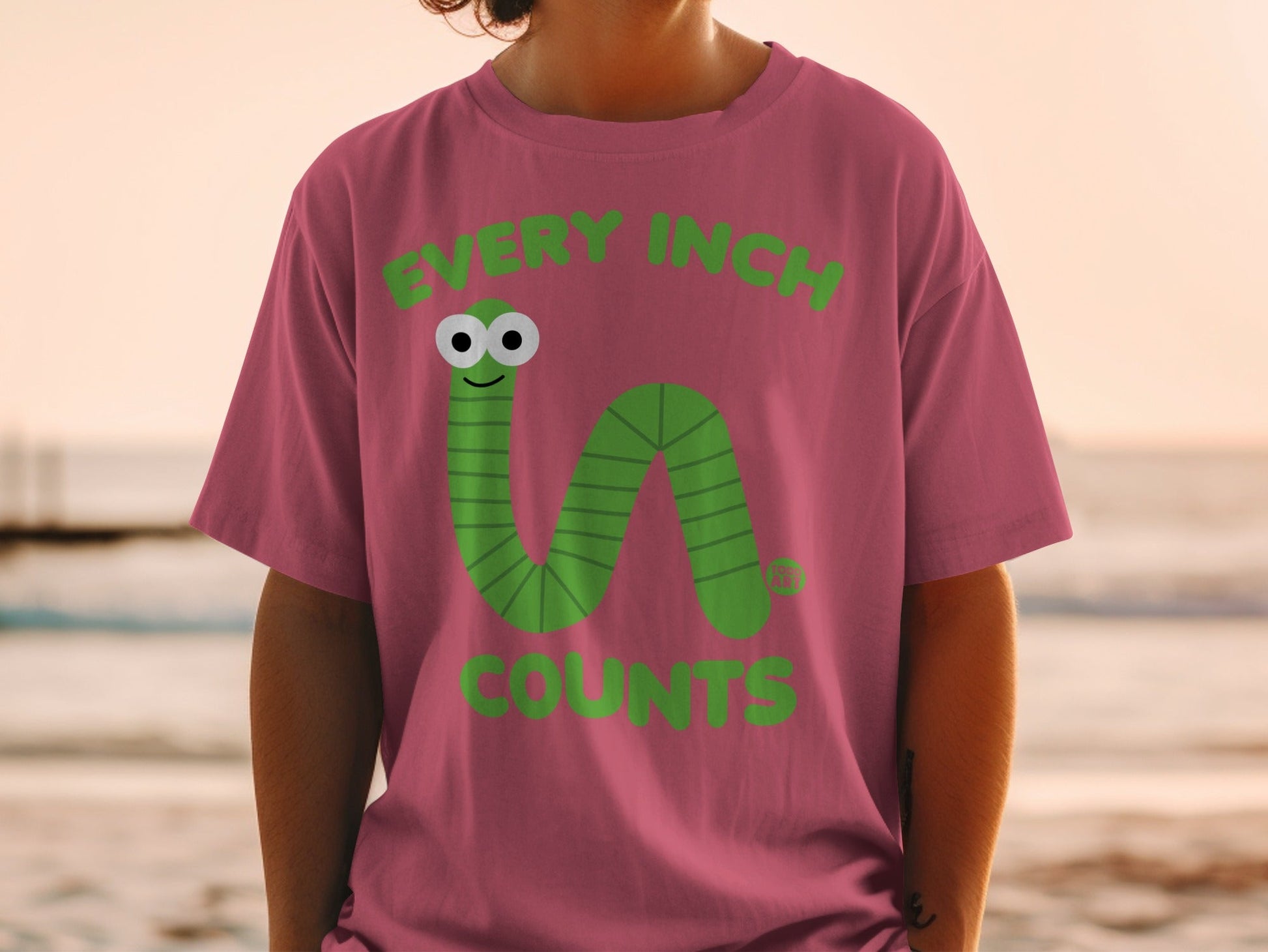 Every Inch Counts Graphic Pink T-shirt
