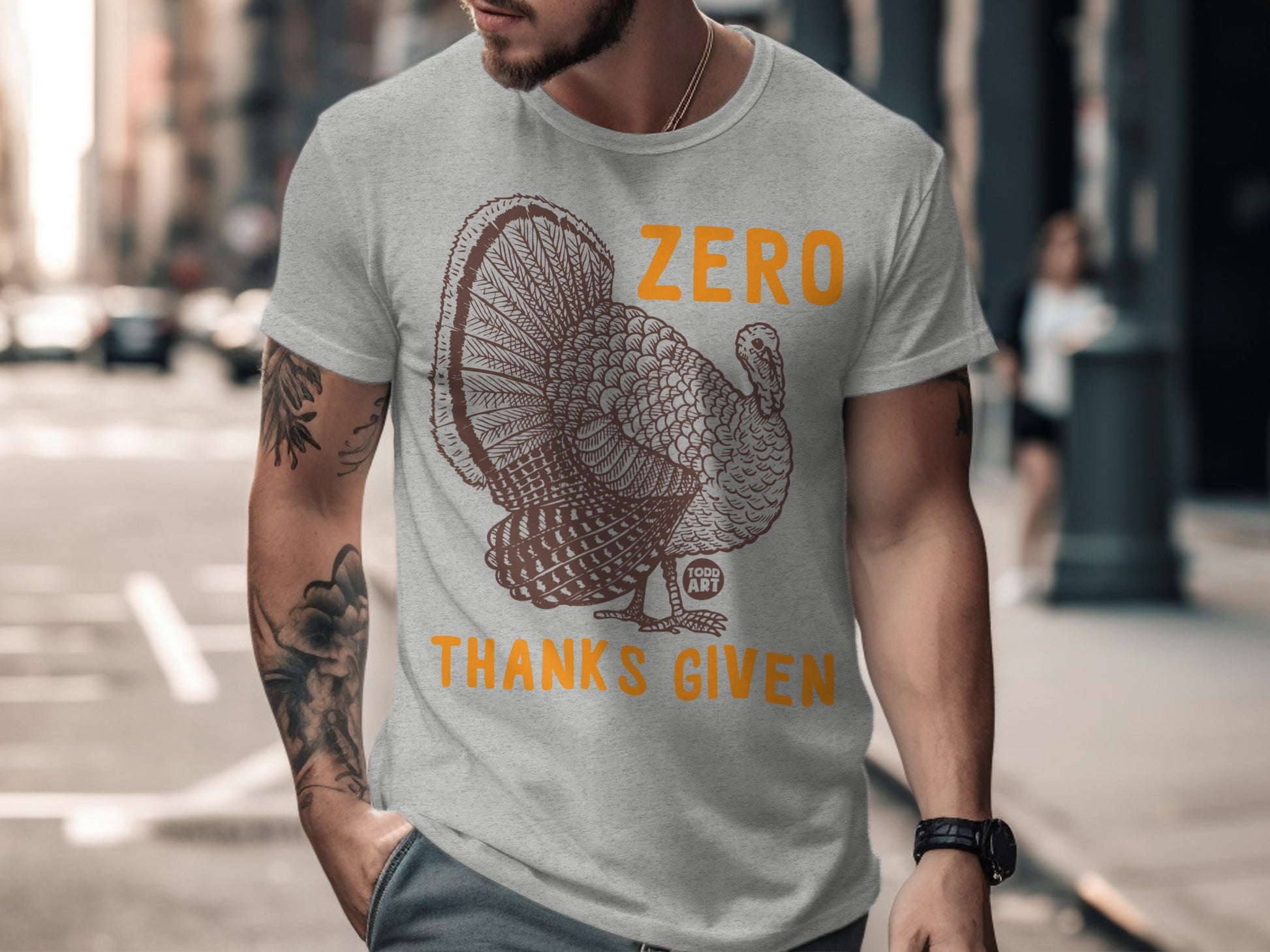 Zero Thanks Given Turkey Graphic T-Shirt product