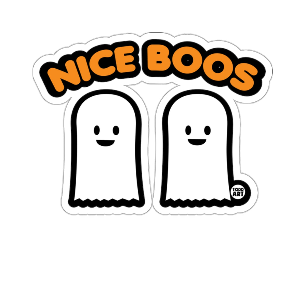 NICE BOOS Two Smiling Ghosts Todd Art 
