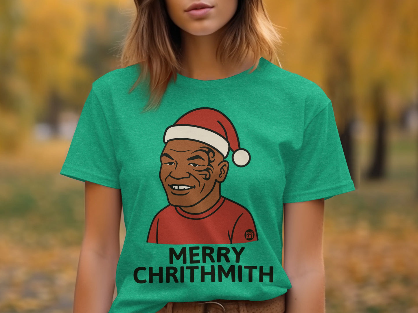 Merry Chrithmith Santa Hat Themed Graphic Tee