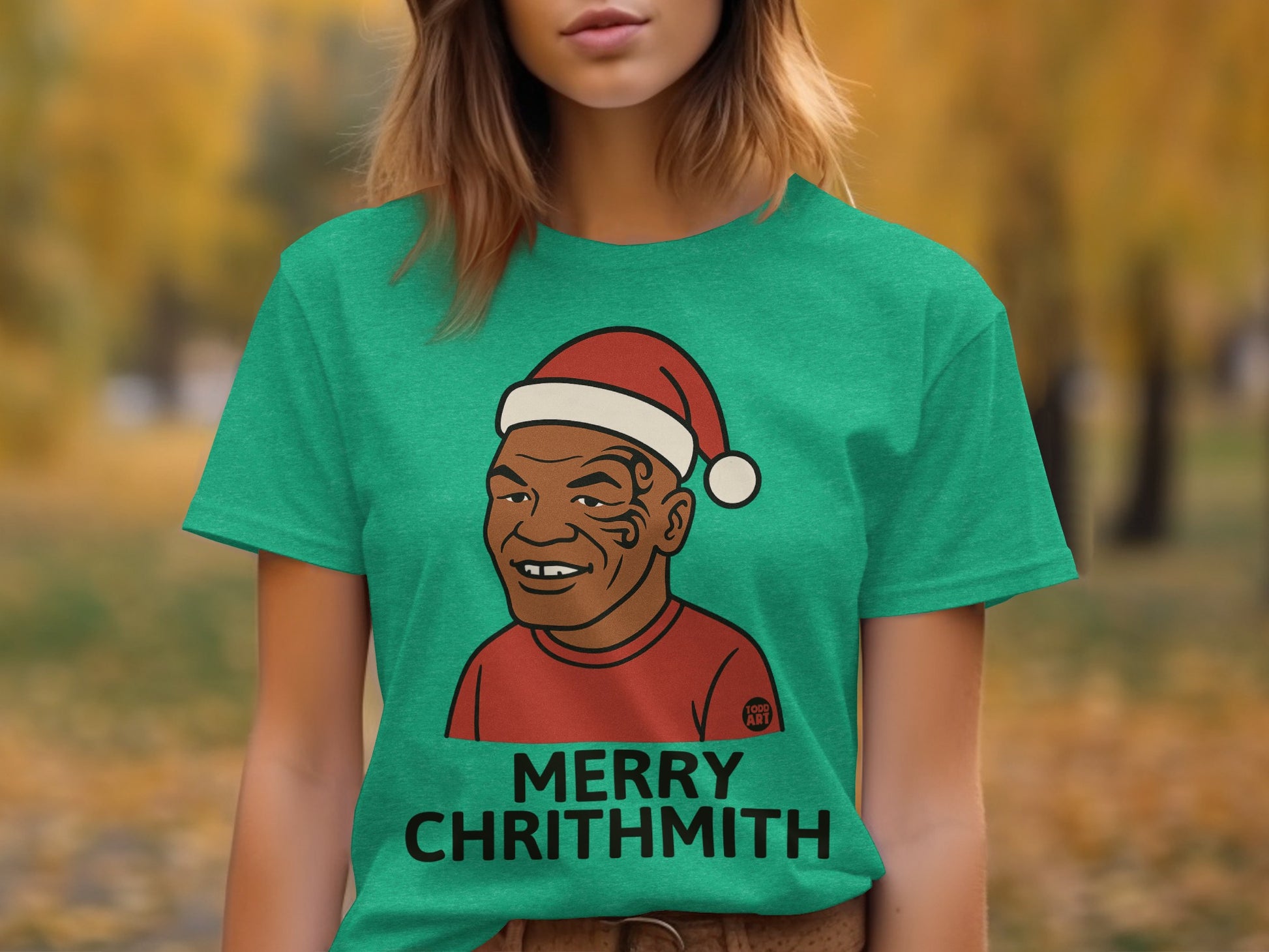 Merry Chrithmith Santa Hat Themed Graphic Tee