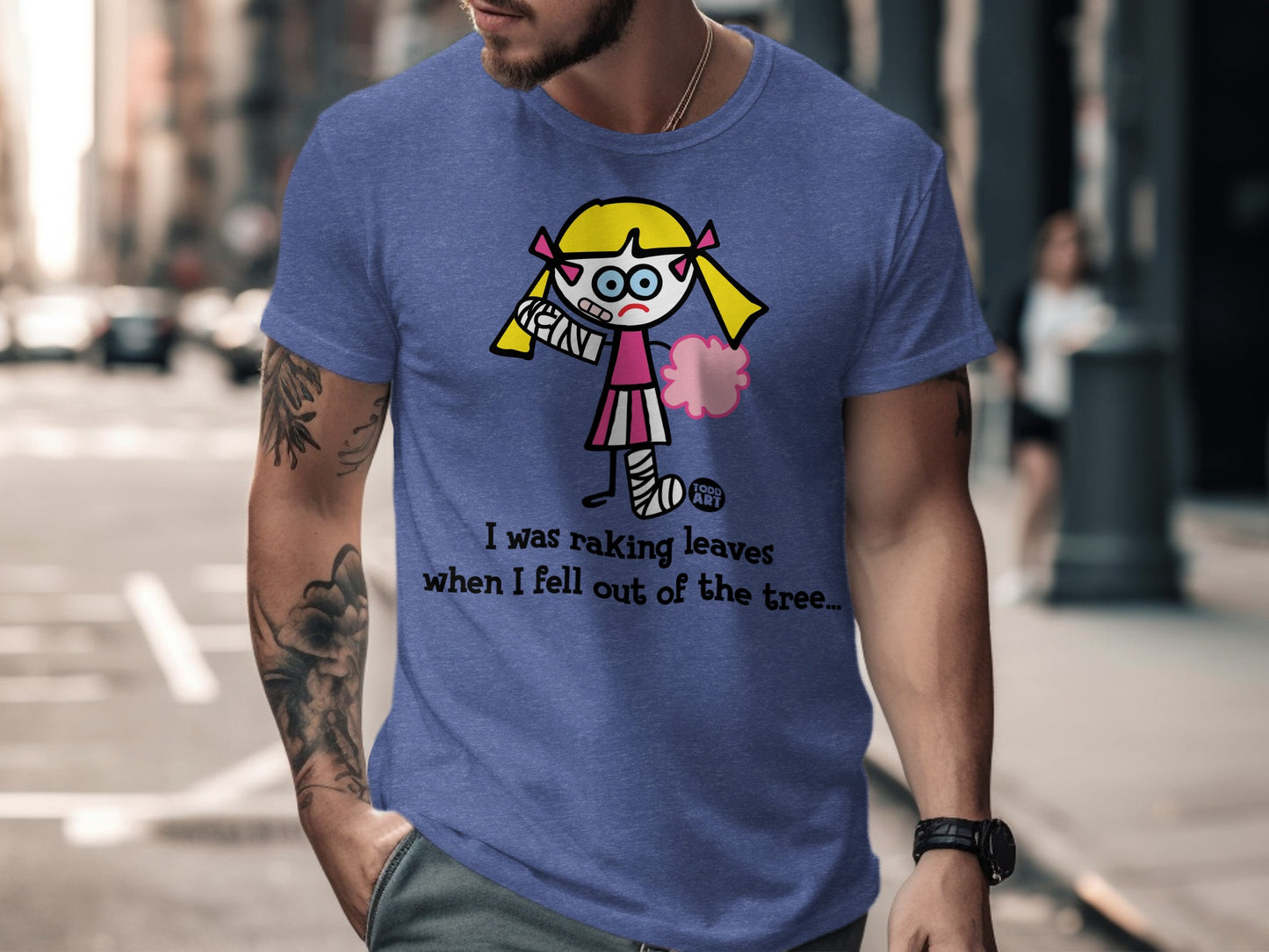 Funny Cartoon Character Falling Out Of Tree T-shirt