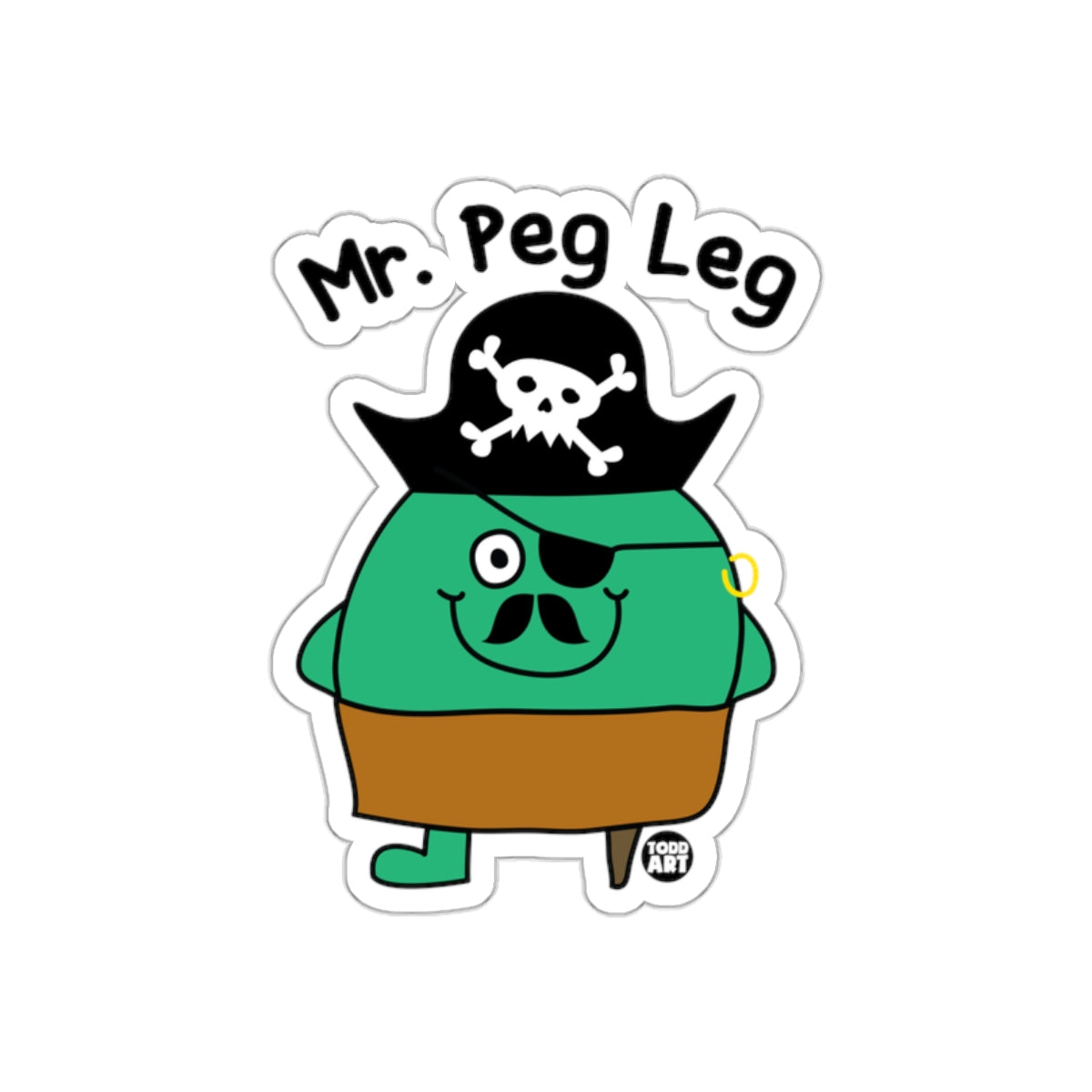 Mr. Peg Leg Pirate Character Sticker Product
