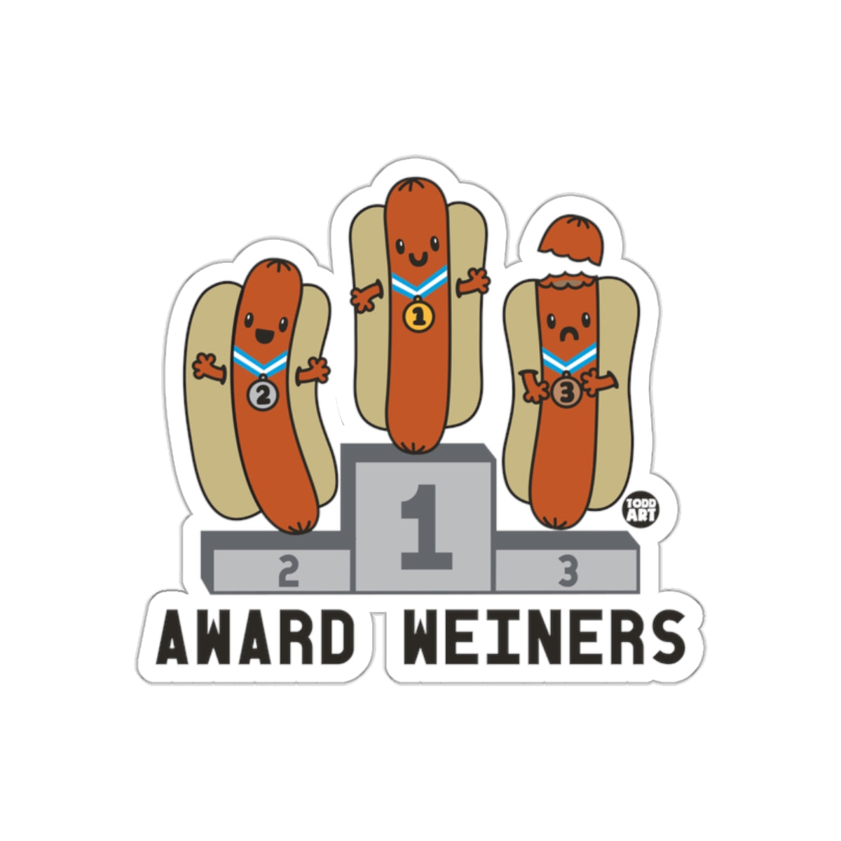 Award Weiners Funny Hot Dog Competition Sticker